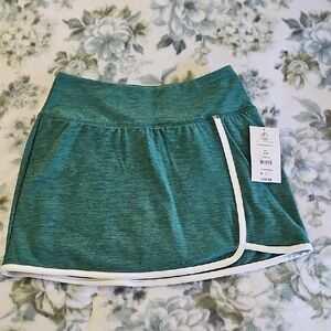 Athletic Works Green Mini Skirt with White Trim
